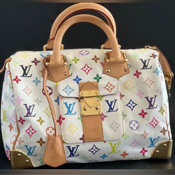 Louis Vuitton Takashi Murakami Speedy30 w/Keys,2-COA’s,DustBag,Date Code(SP0036) - Picture 1 of 17